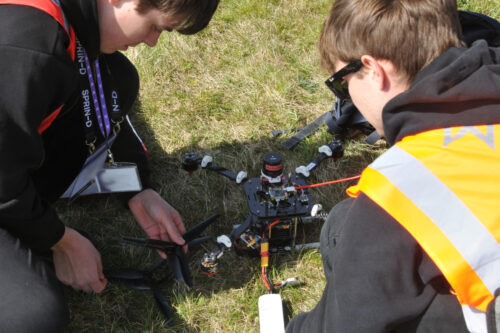 Working on the drone hardware